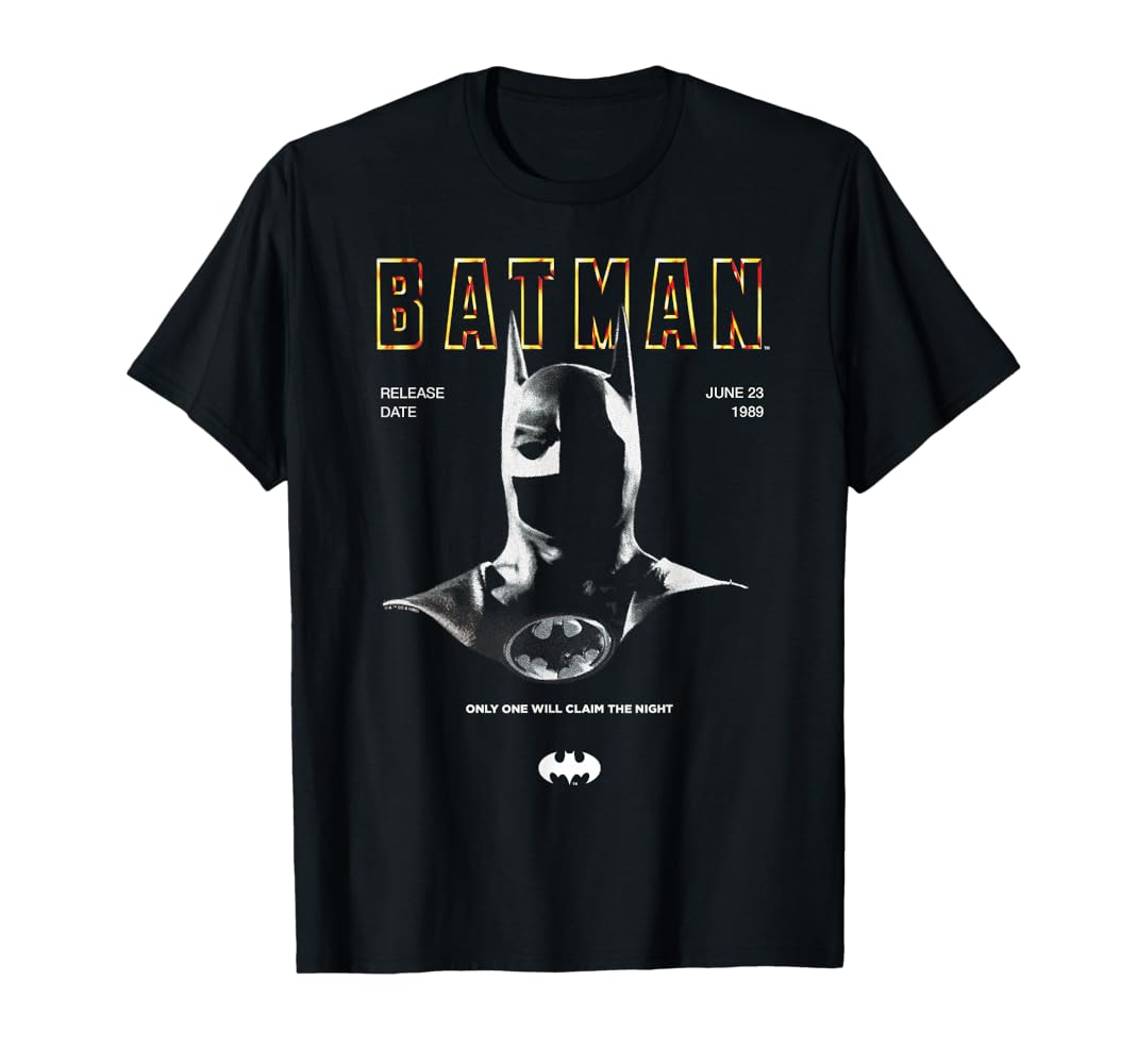 Amazon.com: Batman 1989 Cowl 85th Anniversary T-Shirt